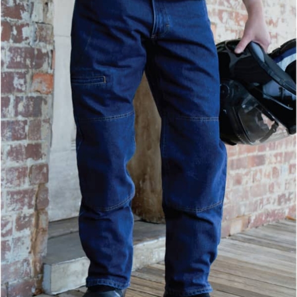 NEW Men's Gusset Defender Motorcycle Riding Jeans Size 38x34 Made in USA - Picture 2 of 11